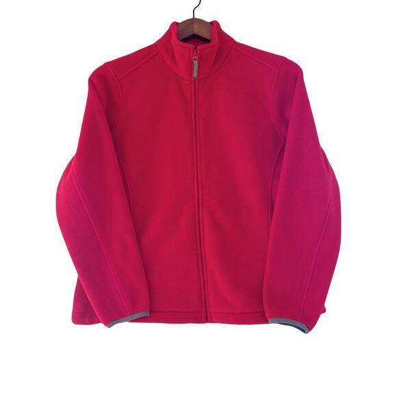 Lands End Full Zip Fleece Jacket Sz M Petite - Picture 1 of 8